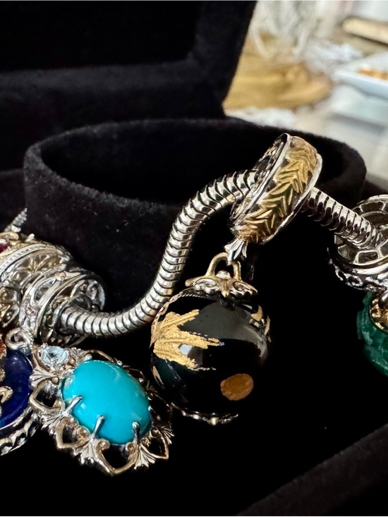 Gems En Vogue Jewelry - Michael Valitutti Gems En Vogue Sterling Silver/ 24K Gemstone Charms JR Bracelet